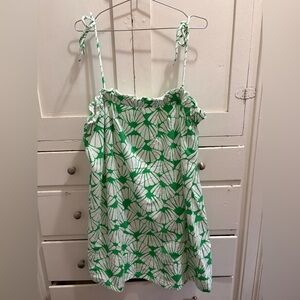 NWOT H&M XL Green and White Floral Dress
